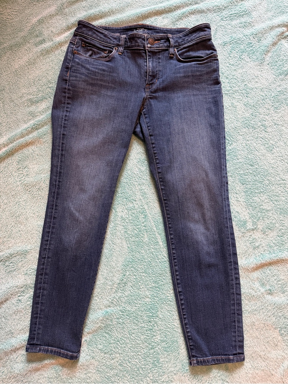 LOFT Dark Indigo Skinny Jeans